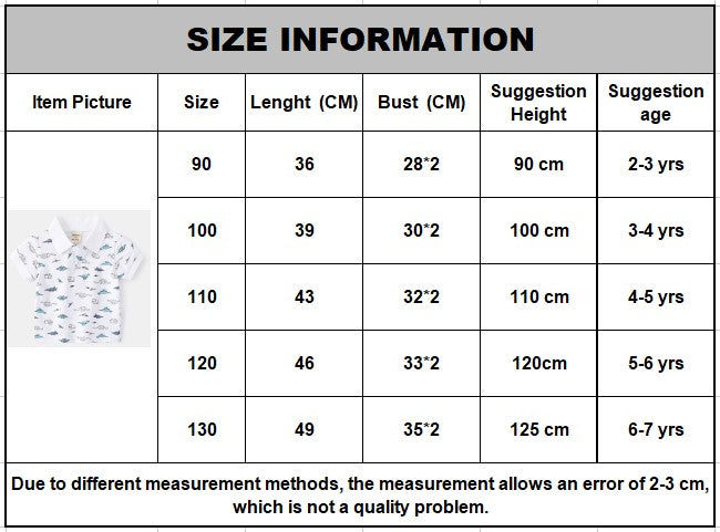 Dinosaur Print Polo T-shirt | Kids | Knit Cotton