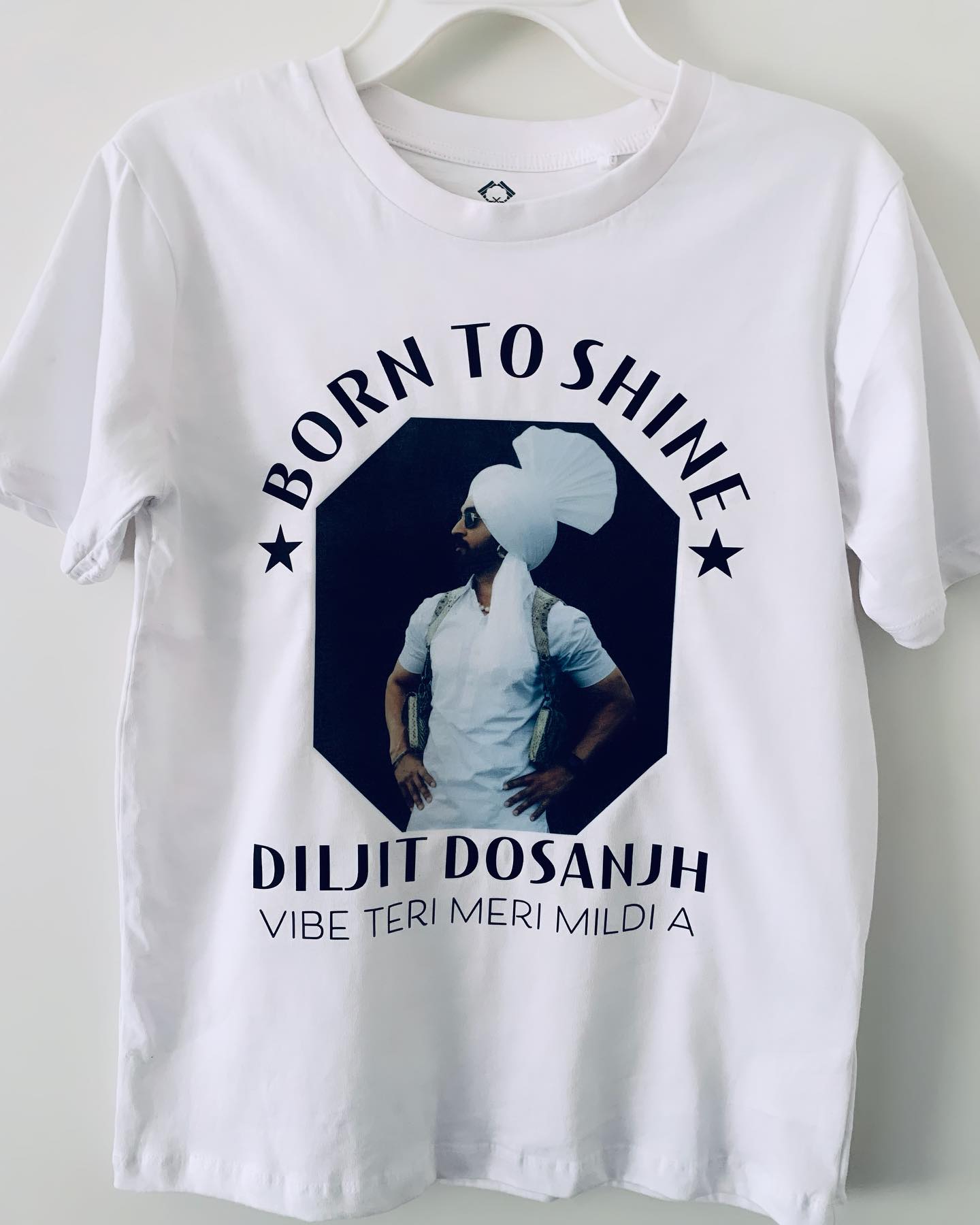 Diljit Dosanjh | Born To Shine | Unisex T-shirt | Vibe Teri Meri Mildi A | 100% cotton