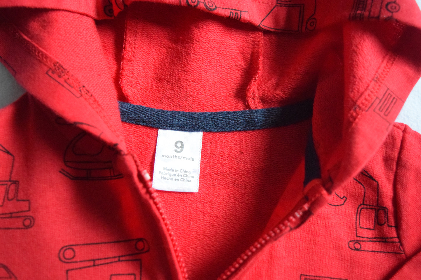 3-piece Fire Truck Zip-Up Hooded romper set | 100% Cotton