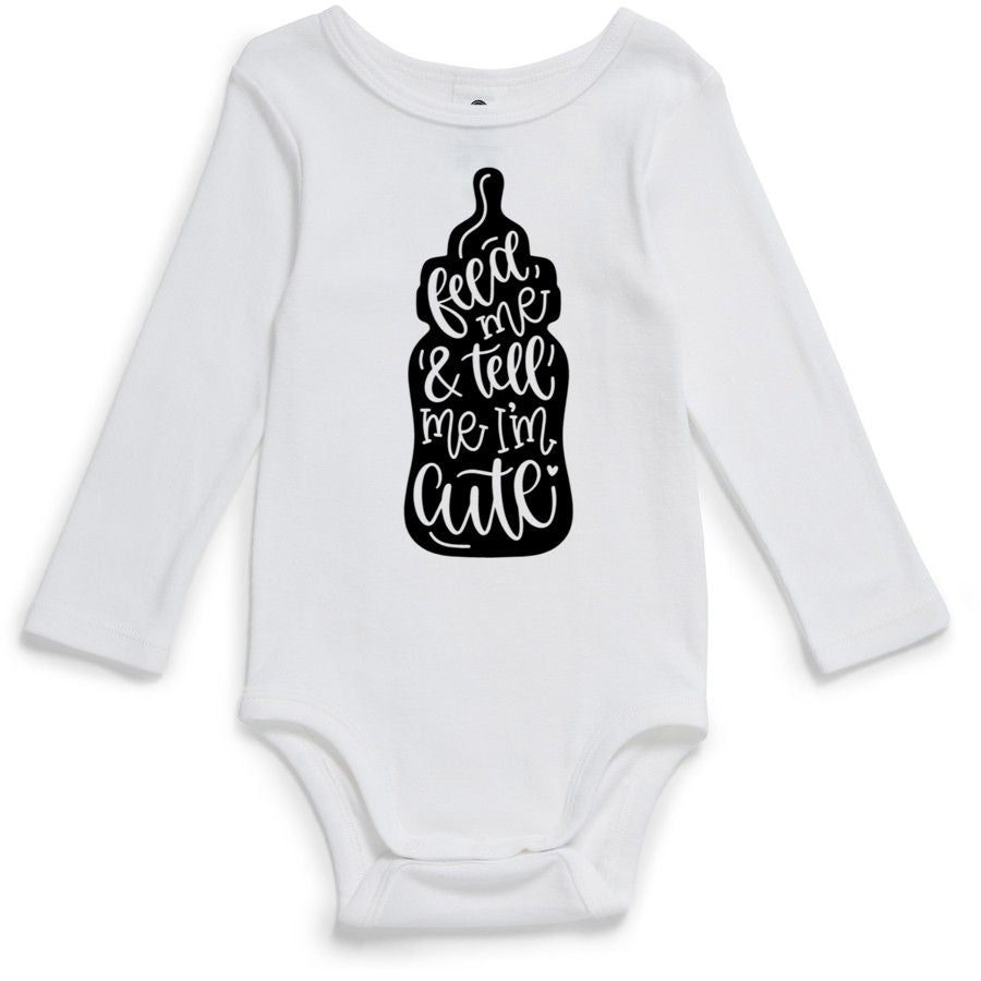 FEED ME & TELL ME I'M CUTE | BOTTLE | Baby Bodysuit
