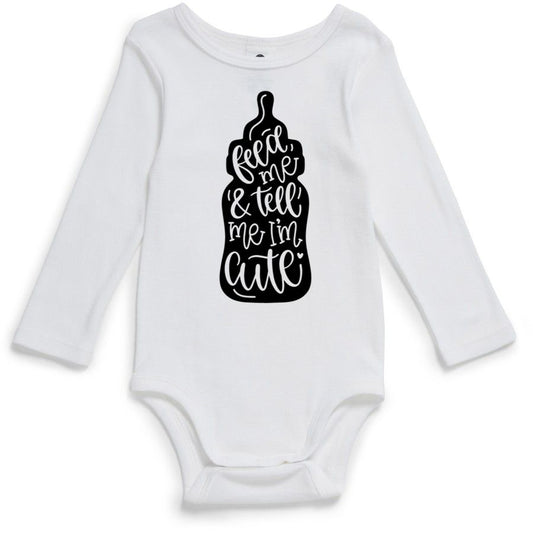 FEED ME & TELL ME I'M CUTE | BOTTLE | Baby Bodysuit