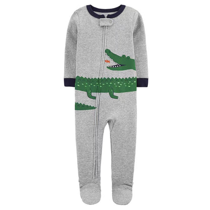 Crocodile Zip-Up Jumpsuit | 100% Cotton